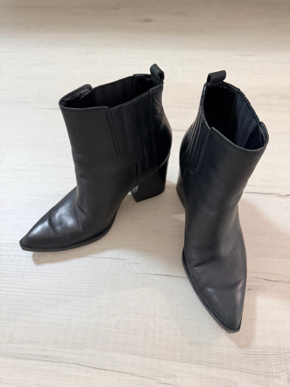 Marc Fisher Oshay Pointed Toe‎ Block Heel Boot Size 36.5 - Picture 12 of 14